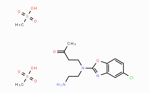 CAS No. 1276666-12-6, 4-[(2-Aminoethyl)(5-chloro-1,3-benzoxazol-2-yl)amino]-2-butanone methanesulfonate (1:2)