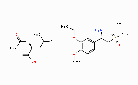 608141-43-1 | (S)-1-(3-乙氧基-4-甲氧基苯基)-2-(甲基磺酰基)乙胺 N-乙酰基-L-亮氨酸盐