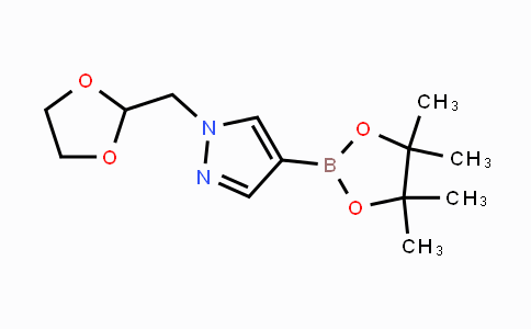 CAS No. 864754-17-6, 1-((1,3-Dioxolan-2-yl)methyl)-4-(4,4,5,5-tetramethyl-1,3,2-dioxaborolan-2-yl)-1H-pyrazole