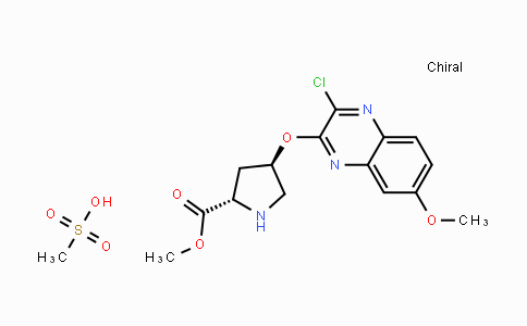 CAS No. 1425038-20-5, (4R)-4-[(3-Chloro-7-methoxy-2-quinoxalinyl)oxy]-L-proline methyl ester methanesulfonate