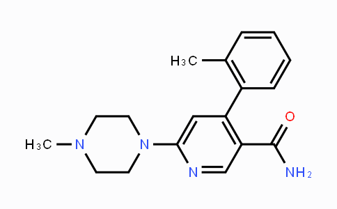 CAS No. 342417-01-0, 4-(2-methylphenyl)-6-(4-methylpiperazin-1-yl)pyridine-3-carboxamide