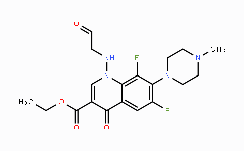 CAS No. 158585-86-5, 6,8-Difluoro-1-(formylmethylamino)-7-(4-methylpiperazin-1-yl)-4-oxo-1,4-dihydroquinoline-3-carboxylic acid ethyl ester