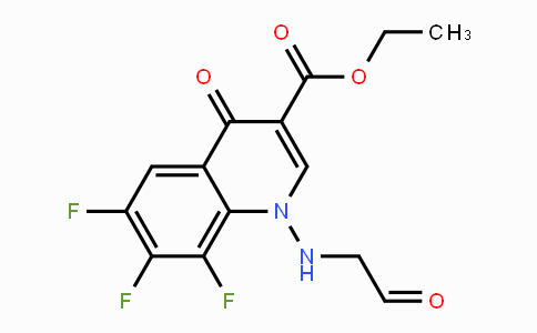 CAS No. 100276-65-1, 6,7,8-Trifluoro-1-(formylmethylamino)-1,4-dihydro-4-oxo-3-quinolinecarboxylic acid ethyl ester