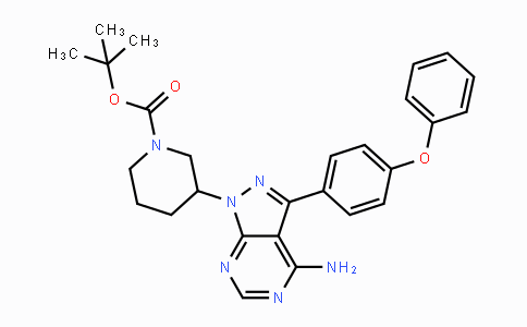 CAS No. 1022150-11-3, 3-[4-Amino-3-(4-phenoxy-phenyl)-pyrazolo[3,4-d]pyrimidin-1-yl]-piperidine-1-carboxylic acid tert-butyl ester
