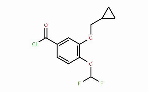 CAS No. 672883-68-0, 3-(Cyclopropylmethoxy)-4-(difluoromethoxy)benzoyl chloride