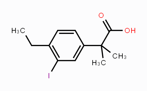 CAS No. 1256584-73-2, 2-(4-ETHYL-3-IODOPHENYL)-2-METHYLPROPANOIC ACID