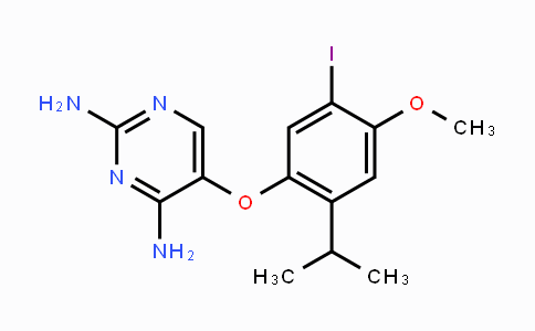 CAS No. 865305-30-2, 5-(5-iodo-4-methoxy-2-propan-2-ylphenoxy)pyrimidine-2,4-diamine