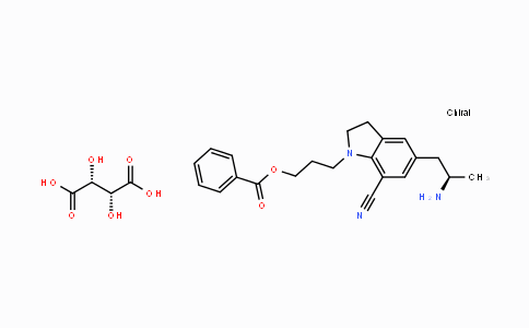 CAS No. 239463-85-5, 5-[(2R)-2-Aminopropyl]-1-[3-(benzoyloxy)propyl]-2,3-dihydro-1H-indole-7-carbonitrile (2R,3R)-2,3-dihydroxybutanedioate