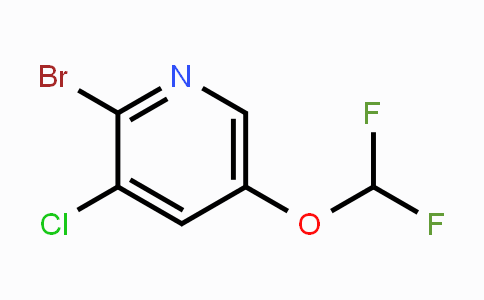 CAS No. 1799420-93-1, 2-Bromo-3-chloro-5-(difluoromethoxy)pyridine