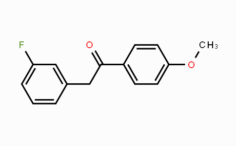 CAS No. 153529-18-1, 2-(3-Fluorophenyl)-1-(4-methoxyphenyl)ethanone