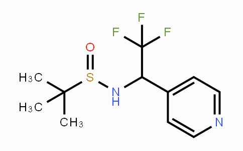 2-Methyl-N-(2,2,2-trifluoro-1-(pyridin-4-yl)ethyl)propane-2-sulfinamide