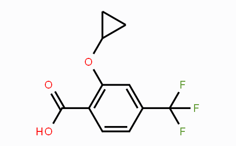 CAS No. 1243473-18-8, 2-Cyclopropoxy-4-(trifluoromethyl)benzoic acid