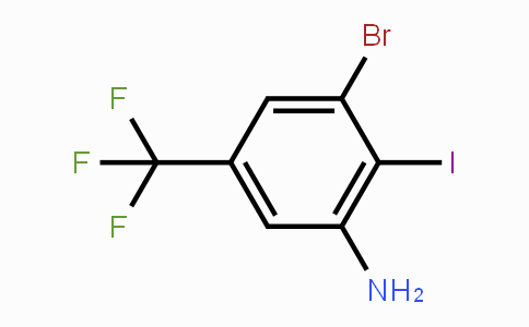 CAS No. 1100215-54-0, 3-Bromo-2-iodo-5-(trifluoromethyl)benzenamine
