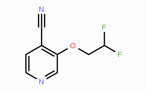 CAS No. 1545975-09-4, 3-(2,2-Difluoroethoxy)isonicotinonitrile