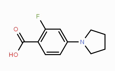 CAS No. 1197193-14-8, 2-Fluoro-4-pyrrolidinobenzoic acid