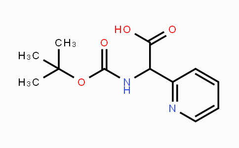 CAS No. 380610-57-1, 2-((Tert-Butoxycarbonyl)amino)-2-(pyridin-2-yl)acetic acid