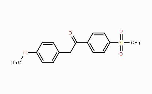 CAS No. 33420-83-6, 2-(4-Methoxyphenyl)-1-(4-(methylsulfonyl)phenyl)ethanone