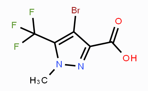 CAS No. 497833-03-1, 4-Bromo-1-methyl-5-(trifluoromethyl)-1H-pyrazole-3-carboxylic acid