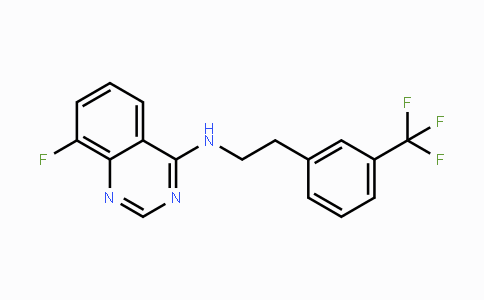 CAS No. 124427-77-6, 8-Fluoro-N-(2-(3-(trifluoromethyl)phenyl)ethyl)-4-quinazolinamine