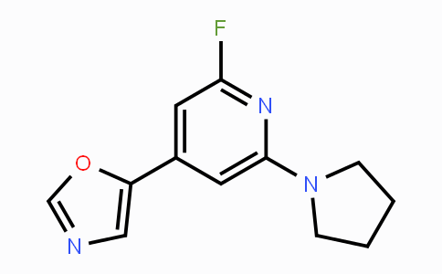 CAS No. 1228665-97-1, 2-Fluoro-4-oxazol-5-yl-6-pyrrolidin-1-yl-pyridine