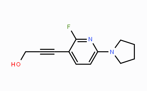 CAS No. 1228666-51-0, 3-(2-Fluoro-6-pyrrolidin-1-yl-pyridin-3-yl)-prop-2-yn-1-ol