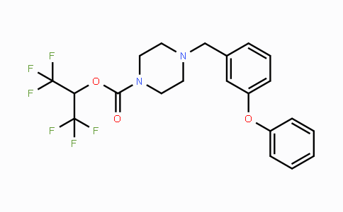 CAS No. 1416133-89-5, 1,1,1,3,3,3-Hexafluoropropan-2-yl 4-(3-phenoxybenzyl)piperazine-1-carboxylate