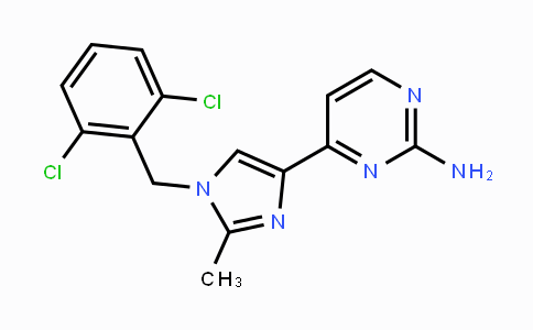 CAS No. 477852-69-0, 4-(1-(2,6-Dichlorobenzyl)-2-methyl-1H-imidazol-4-yl)pyrimidin-2-amine