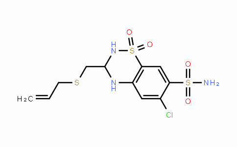 CAS No. 5588-16-9, 3-((Allylthio)methyl)-6-chloro-3,4-dihydro-2H-benzo[e][1,2,4]thiadiazine-7-sulfonamide 1,1-dioxide