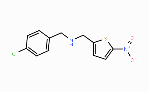 CAS No. 1384516-10-2, N-(4-Chlorobenzyl)-1-(5-nitrothiophen-2-yl)methanamine