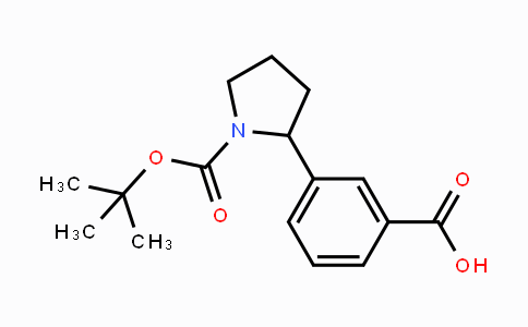 CAS No. 317355-21-8, 3-(1-(Tert-Butoxycarbonyl)pyrrolidin-2-yl)benzoic acid