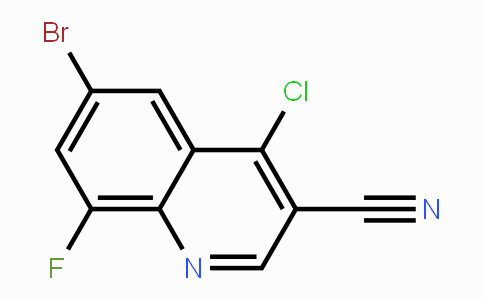 CAS No. 886362-71-6, 6-Bromo-4-chloro-8-fluoroquinoline-3-carbonitrile
