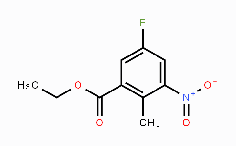 CAS No. 1342359-36-7, Ethyl 5-fluoro-2-methyl-3-nitrobenzoate