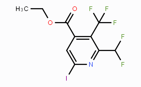 CAS No. 1805200-69-4, Ethyl 2-(difluoromethyl)-6-iodo-3-(trifluoromethyl)pyridine-4-carboxylate