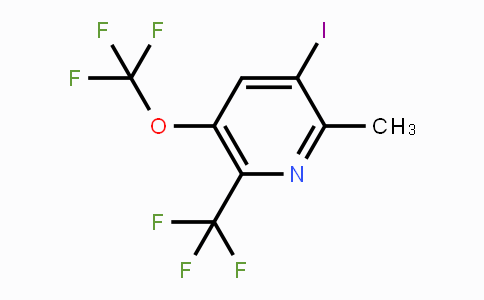 CAS No. 1806171-48-1, 3-Iodo-2-methyl-5-(trifluoromethoxy)-6-(trifluoromethyl)pyridine