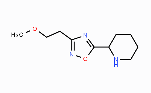 CAS No. 915923-31-8, 3-(2-Methoxyethyl)-5-(piperidin-2-yl)-1,2,4-oxadiazole