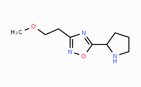 CAS No. 915920-00-2, 3-(2-Methoxyethyl)-5-(pyrrolidin-2-yl)-1,2,4-oxadiazole
