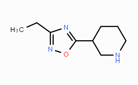 CAS No. 139269-06-0, 3-(3-Ethyl-1,2,4-oxadiazol-5-yl)piperidine