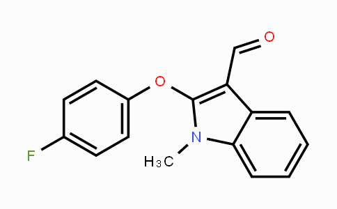 CAS No. 338416-70-9, 2-(4-Fluorophenoxy)-1-methyl-1H-indole-3-carbaldehyde