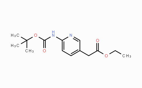 CAS No. 1256337-01-5, Ethyl 2-(6-((tert-butoxycarbonyl)amino)pyridin-3-yl)acetate