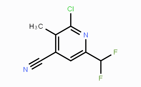 CAS No. 1804673-90-2, 2-Chloro-4-cyano-6-(difluoromethyl)-3-methylpyridine