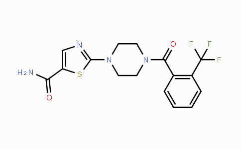 CAS No. 916888-66-9, 2-(4-(2-(TrifluoroMethyl)benzoyl)piperazin-1-yl)thiazole-5-carboxaMide