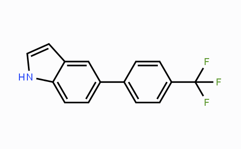 CAS No. 163105-69-9, 5-(4-(Trifluoromethyl)phenyl)-1H-indole