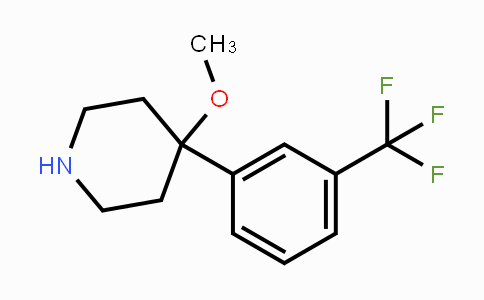 CAS No. 634464-81-6, 4-Methoxy-4-(3-(trifluoromethyl)phenyl)piperidine