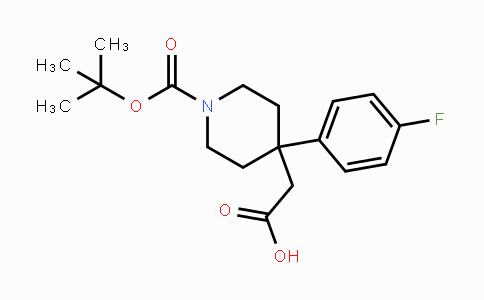 CAS No. 644981-80-6, 2-(1-(Tert-Butoxycarbonyl)-4-(4-fluorophenyl)piperidin-4-yl)acetic acid
