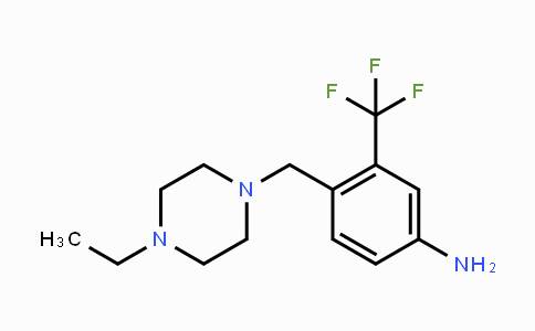 CAS No. 630125-91-6, 4-((4-Ethylpiperazin-1-yl)methyl)-3-(trifluoromethyl)aniline