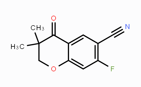 7-Fluoro-3,3-dimethyl-4-oxo-chroman-6-carbonitrile