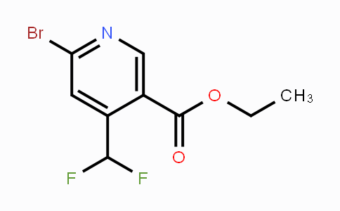 CAS No. 1804752-56-4, Ethyl 6-bromo-4-(difluoromethyl)nicotinate