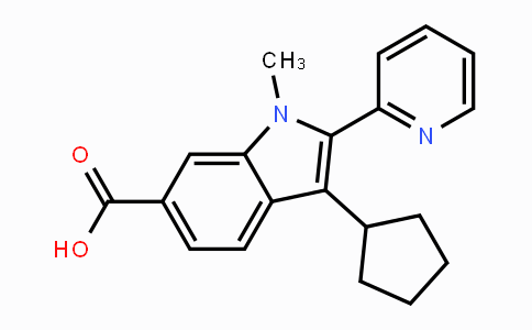 CAS No. 494799-85-8, 3-Cyclopentyl-1-methyl-2-pyridin-2-yl-1H-indole-6-carboxylic acid