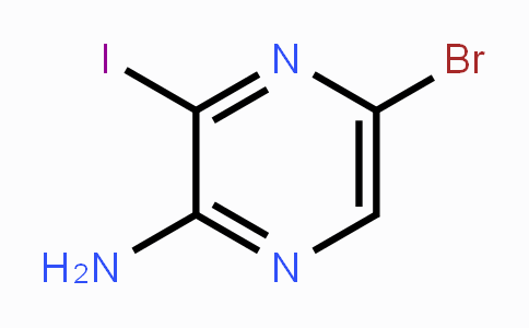 CAS No. 1062608-42-7, 2-amino-3-iodo-5-bromo-pyrazine
