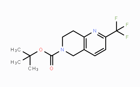 CAS No. 1356109-19-7, tert-Butyl 2-(trifluoromethyl)-7,8-dihydro-1,6-naphthyridine-6(5H)-carboxylate